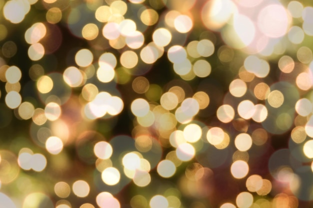 Defocused image of illuminated christmas lights