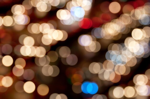 Photo defocused image of illuminated christmas lights