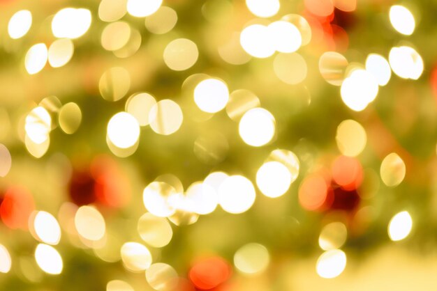 Defocused image of illuminated christmas lights