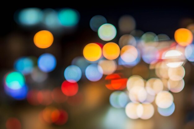 Photo defocused image of illuminated lights at night