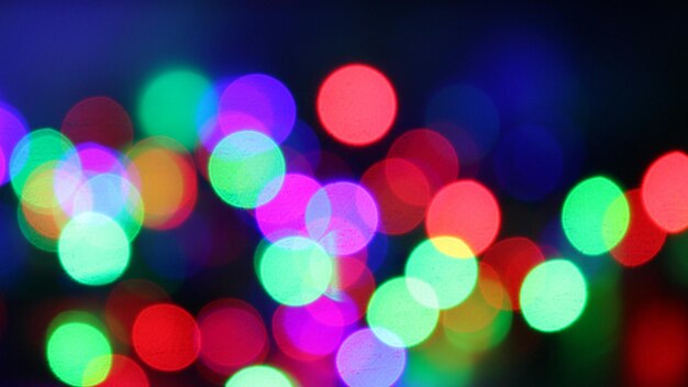 Photo defocused image of illuminated lights at night