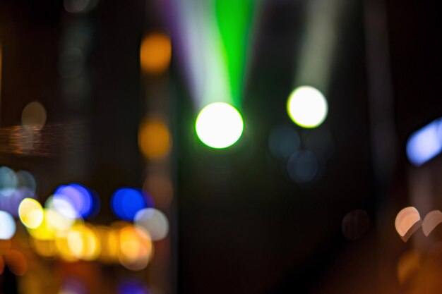 Photo defocused image of illuminated lights at night