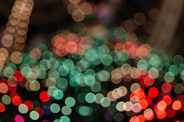 Photo defocused image of illuminated lights at night