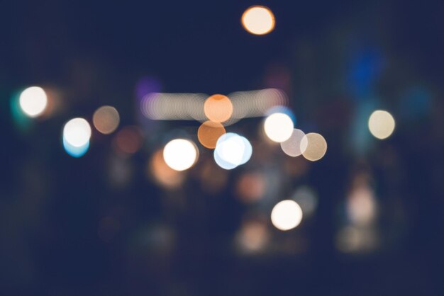 Photo defocused image of illuminated lights at night