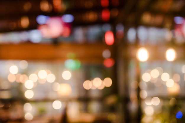 Photo defocused image of illuminated lights at night