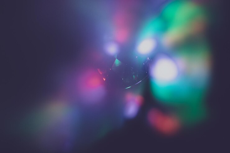 Photo defocused image of illuminated lights at night
