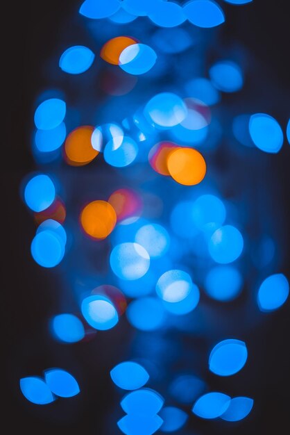 Defocused image of illuminated lights