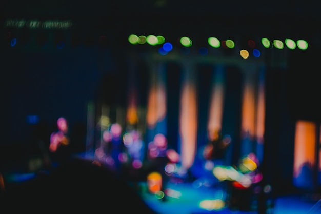 Defocused image of illuminated lights