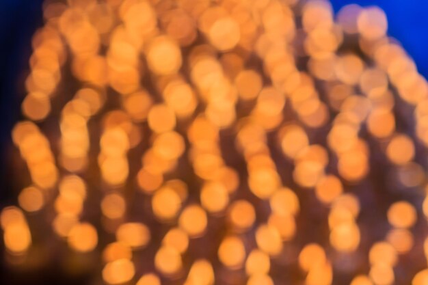 Defocused image of illuminated lights