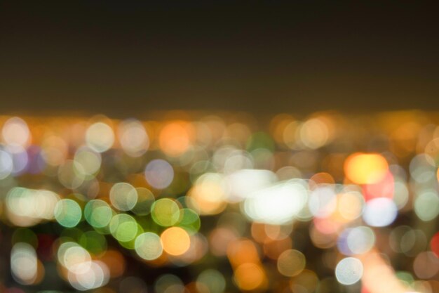 Photo defocused image of illuminated lights