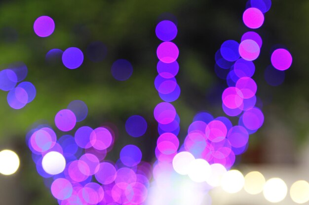 Defocused image of illuminated lights