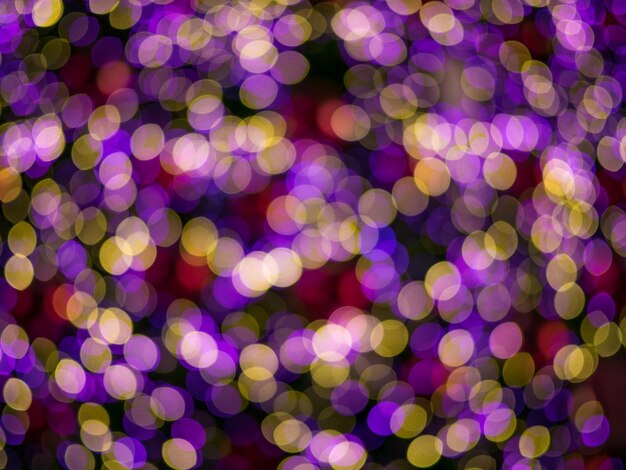 Defocused image of illuminated lights