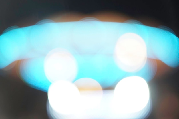 Defocused image of illuminated lights