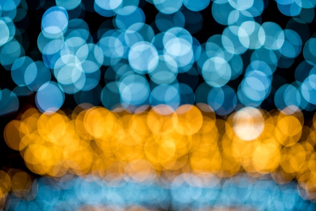 Defocused image of illuminated lights