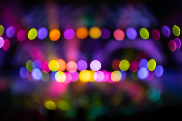 Defocused image of illuminated lights