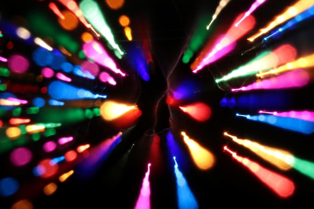 defocused image of illuminated lights