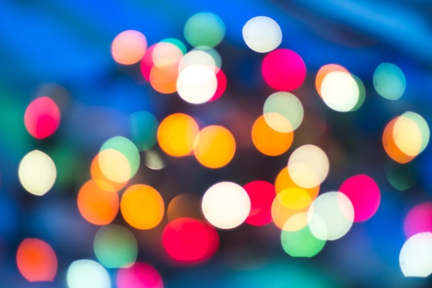 Defocused image of illuminated lights