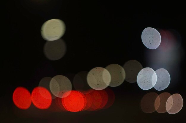 Defocused image of illuminated lights