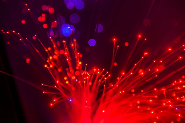 Defocused image of illuminated lights