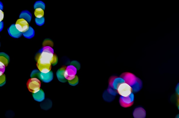 Photo defocused image of illuminated lights