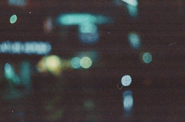 Defocused image of illuminated lights