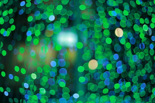 Defocused image of illuminated lights