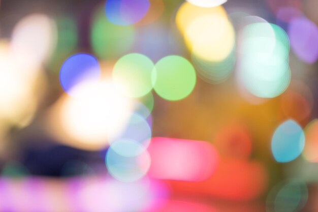 Defocused image of lights