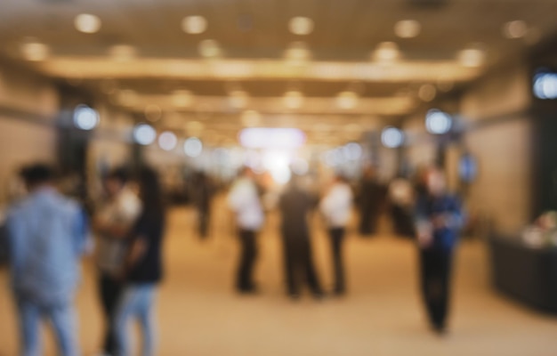 Defocused image of people in event