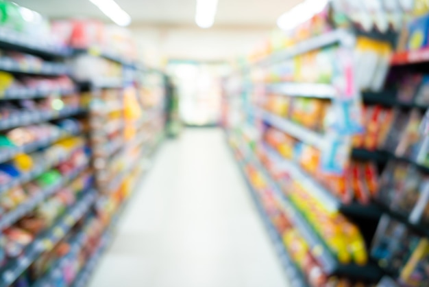 Photo defocused image of supermarket