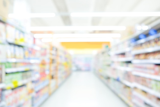 Photo defocused image of supermarket