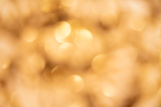 Photo defocused image of yellow christmas lights