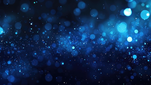 Defocused licht flare Blur gloed banner Cyber verlichting Bokeh neon marine blauw zwarte kleur gradiënt op donkere nacht moderne decoratieve abstracte kopie ruimte achtergrond