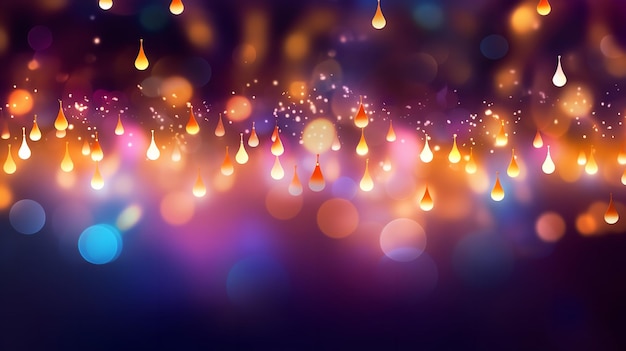 Photo defocused lighting festive background generative ai