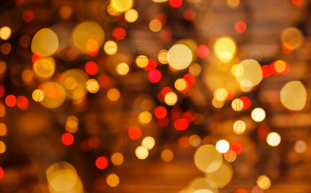 Photo defocused lights background festive mood holiday