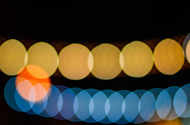 Photo defocused lights at night