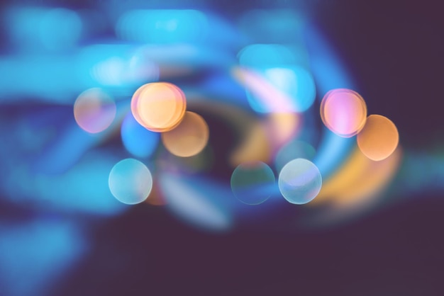 Photo defocused lights at night