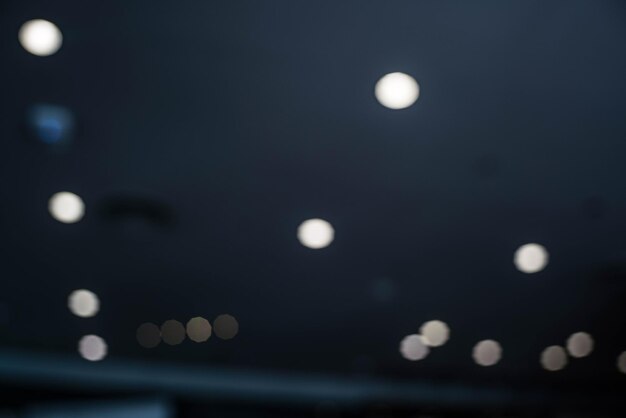 Defocused lights at night