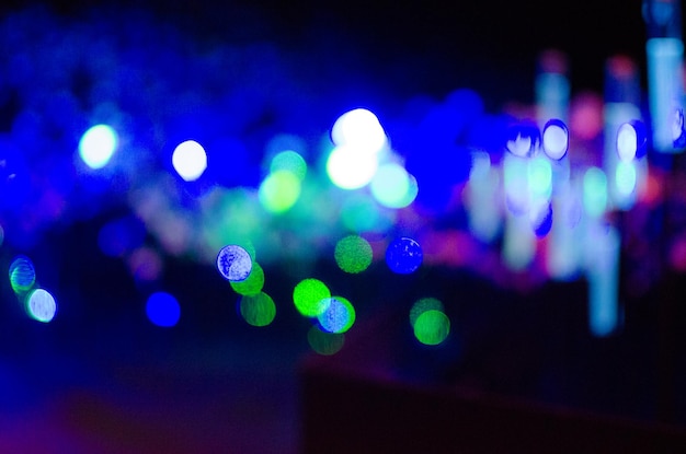 Defocused lights at night