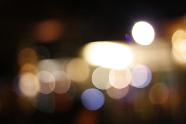 Photo defocused lights at night