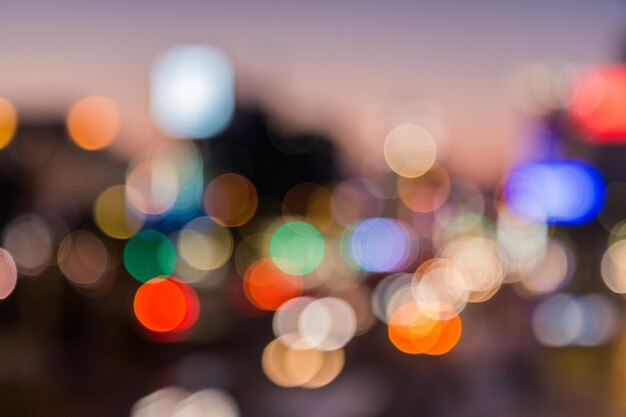 Photo defocused lights at night