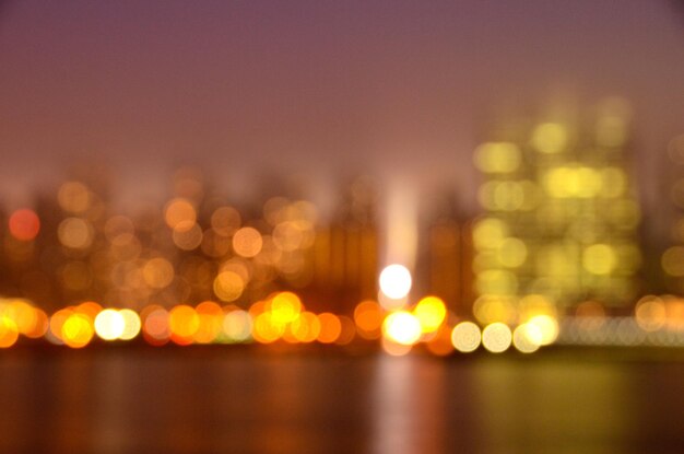 Photo defocused lights at night