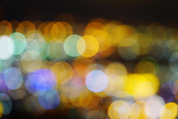 Photo defocused lights at night