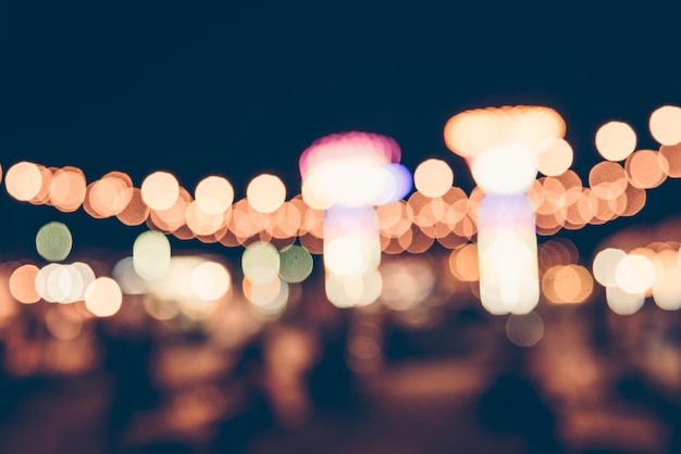 Photo defocused lights at night