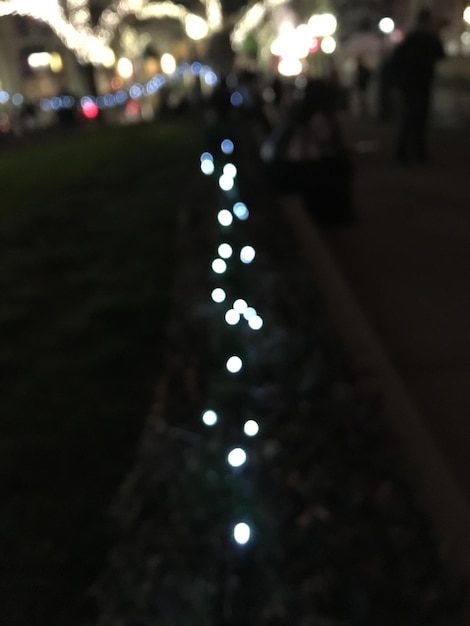 Photo defocused lights at night