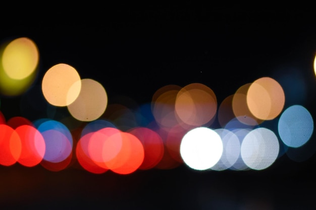 Defocused lights at night