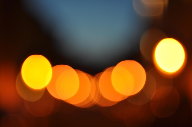 Defocused lights at night