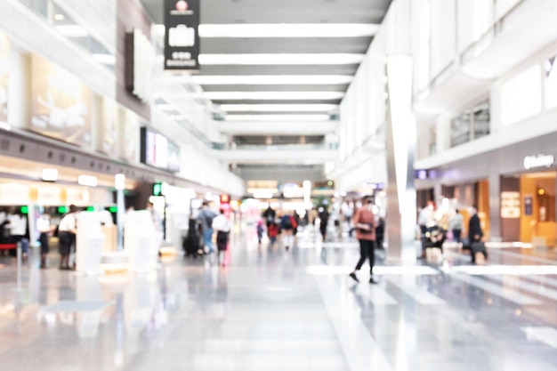 Defocused modern airport