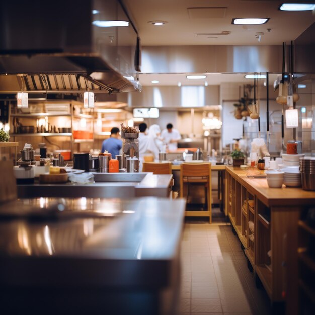 Defocused Restaurant Kitchen