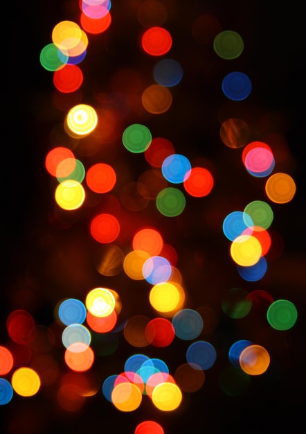 Defocused solored circular lights