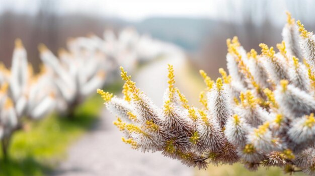 Defocused spring landscape